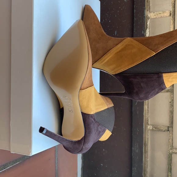 Ovyé by Christina Lucchi Suede Patchwork Booties - Picture 4 of 4